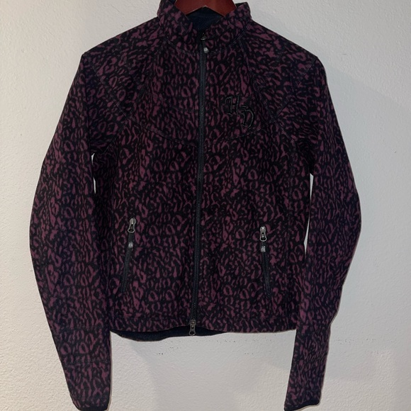 Harley-Davidson Jackets & Blazers - Harley-Davidson Women's Animal Leopard Cheetah Print Windproof Fleece Jacket